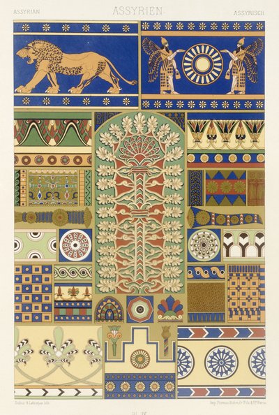 Assyrian Style, Plate XVII from 